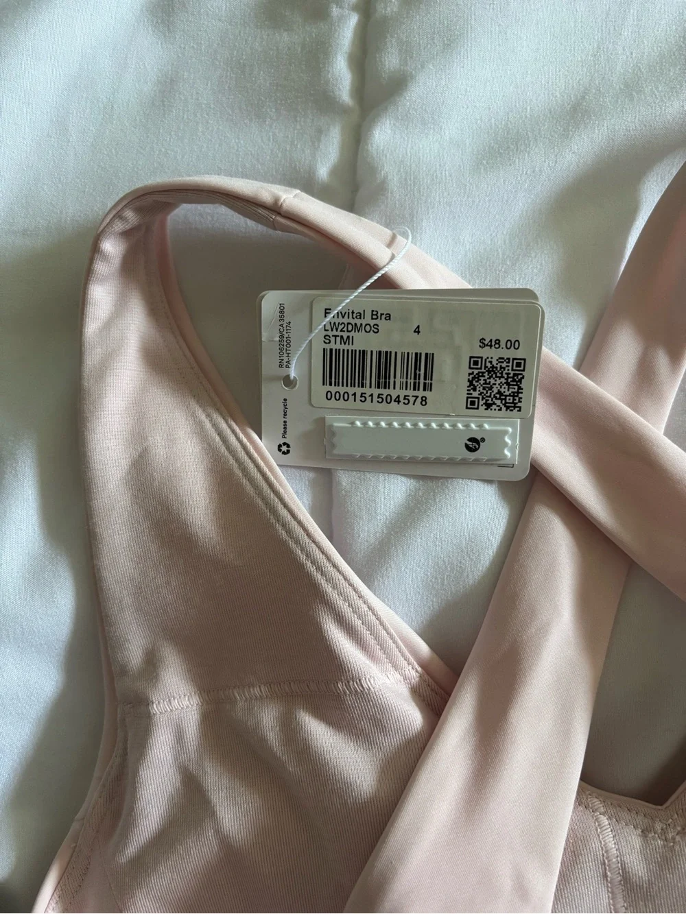lululemon athletica Light Pink V-Neck Sports Bra